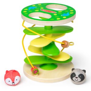 Centru de joaca pentru dezvoltarea motricitatii la bebe si toddler Casuta din copac cu rollercoaster